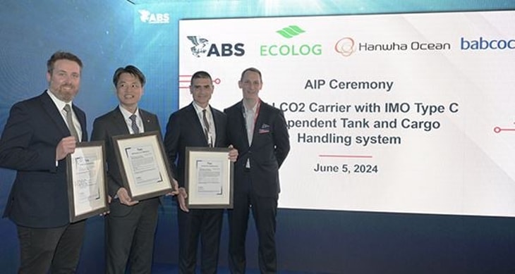 Joint venture achieves AIP for ECOLOG’s liquid CO2 carrier design