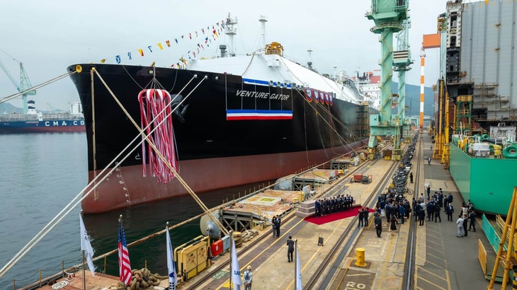 Venture Global launches the first of nine LNG vessels